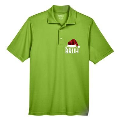 Bruh Christmas Xmas Funny Christmas Pajama Men's Origin Performance Pique Polo