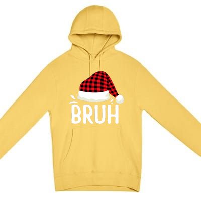 Bruh Christmas Xmas Funny Christmas Pajama Premium Pullover Hoodie