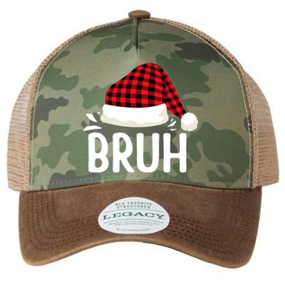 Bruh Christmas Xmas Funny Christmas Pajama Legacy Tie Dye Trucker Hat