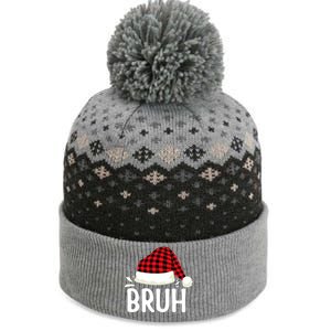 Bruh Christmas Xmas Funny Christmas Pajama The Baniff Cuffed Pom Beanie