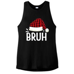 Bruh Christmas Xmas Funny Christmas Pajama Ladies PosiCharge Tri-Blend Wicking Tank