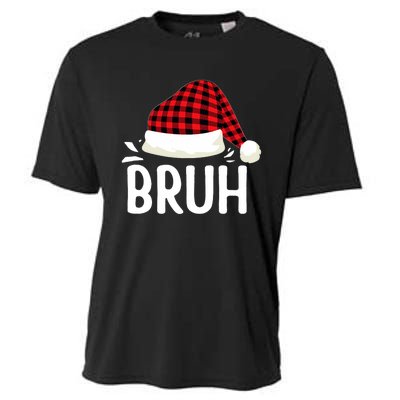 Bruh Christmas Xmas Funny Christmas Pajama Cooling Performance Crew T-Shirt