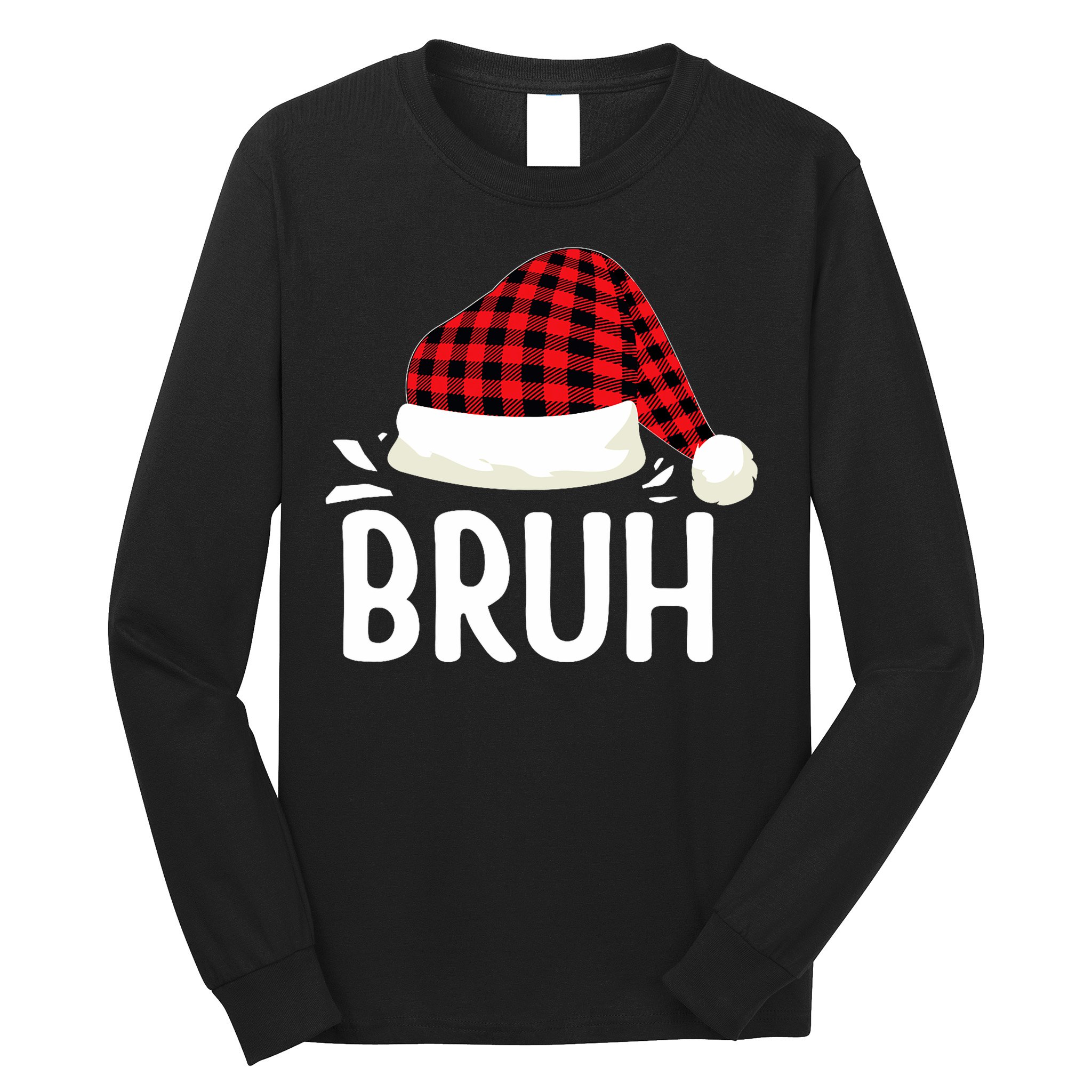 Bruh Christmas Xmas Funny Christmas Pajama Long Sleeve Shirt