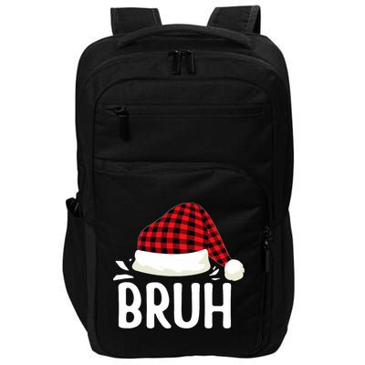 Bruh Christmas Xmas Funny Christmas Pajama Impact Tech Backpack