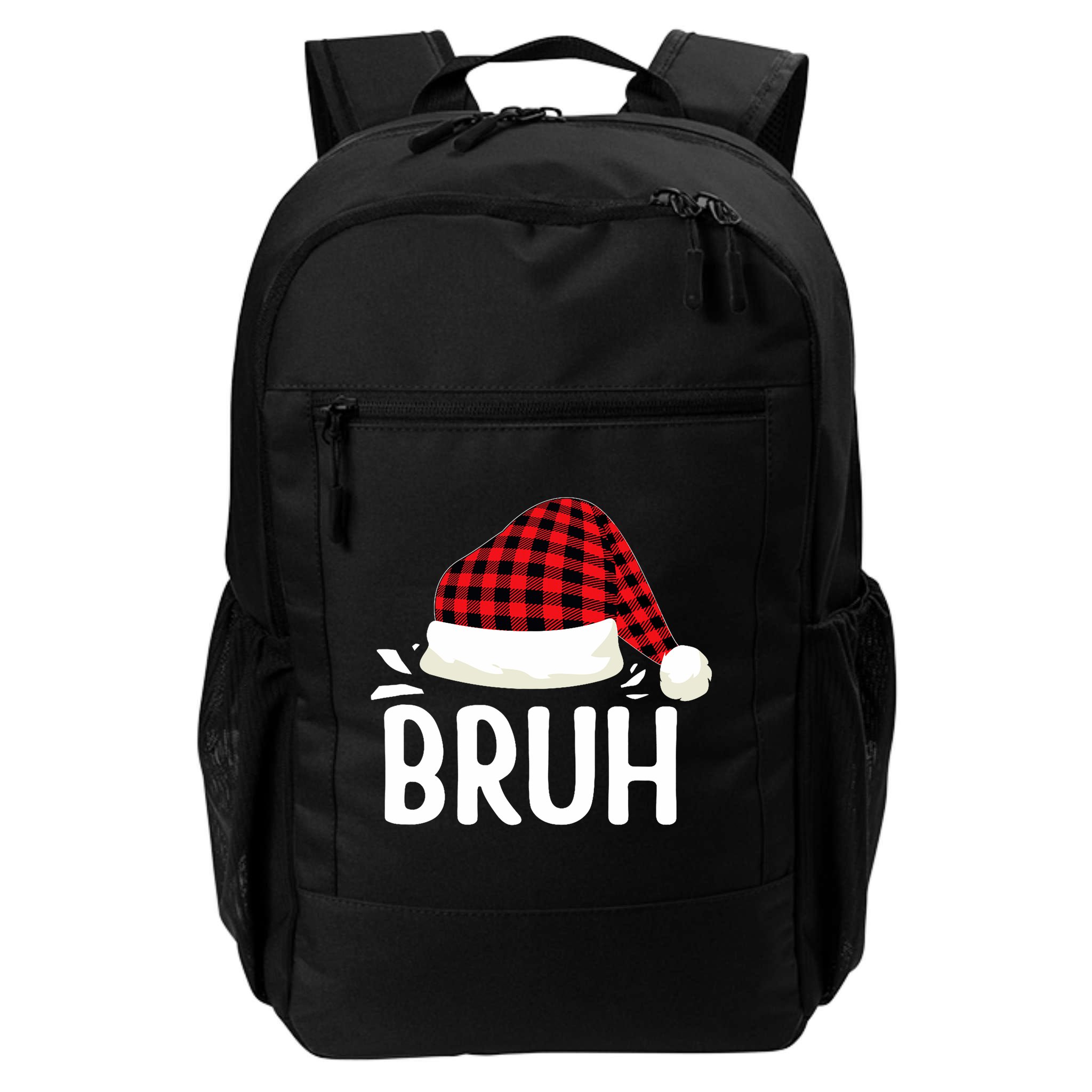 Bruh Christmas Xmas Funny Christmas Pajama Backpack