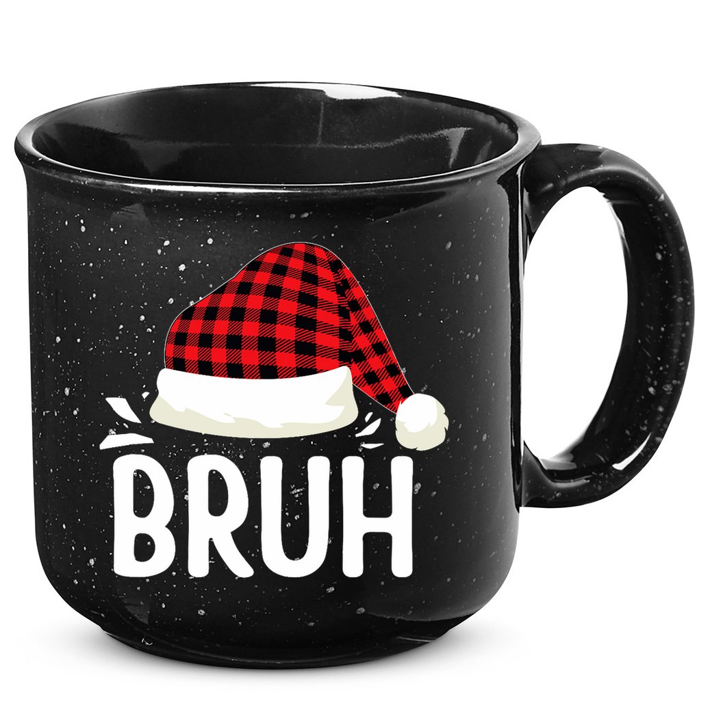 Bruh Christmas Xmas Funny Christmas Pajama 15oz Campfire Ceramic Mug