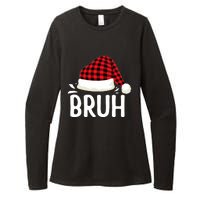 Bruh Christmas Xmas Funny Christmas Pajama Womens CVC Long Sleeve Shirt