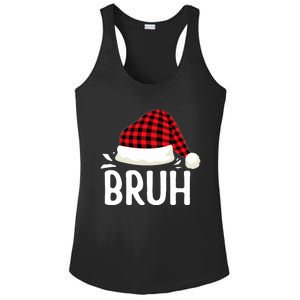 Bruh Christmas Xmas Funny Christmas Pajama Ladies PosiCharge Competitor Racerback Tank