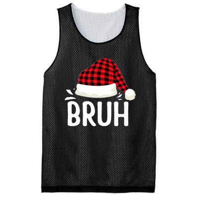 Bruh Christmas Xmas Funny Christmas Pajama Mesh Reversible Basketball Jersey Tank