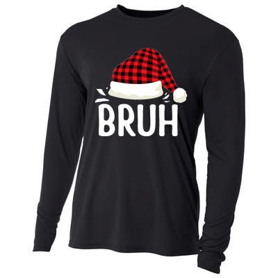 Bruh Christmas Xmas Funny Christmas Pajama Cooling Performance Long Sleeve Crew