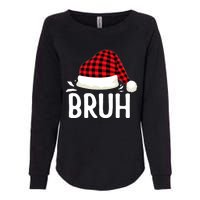 Bruh Christmas Xmas Funny Christmas Pajama Womens California Wash Sweatshirt