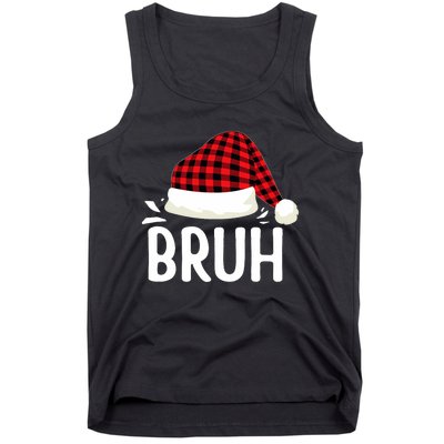 Bruh Christmas Xmas Funny Christmas Pajama Tank Top