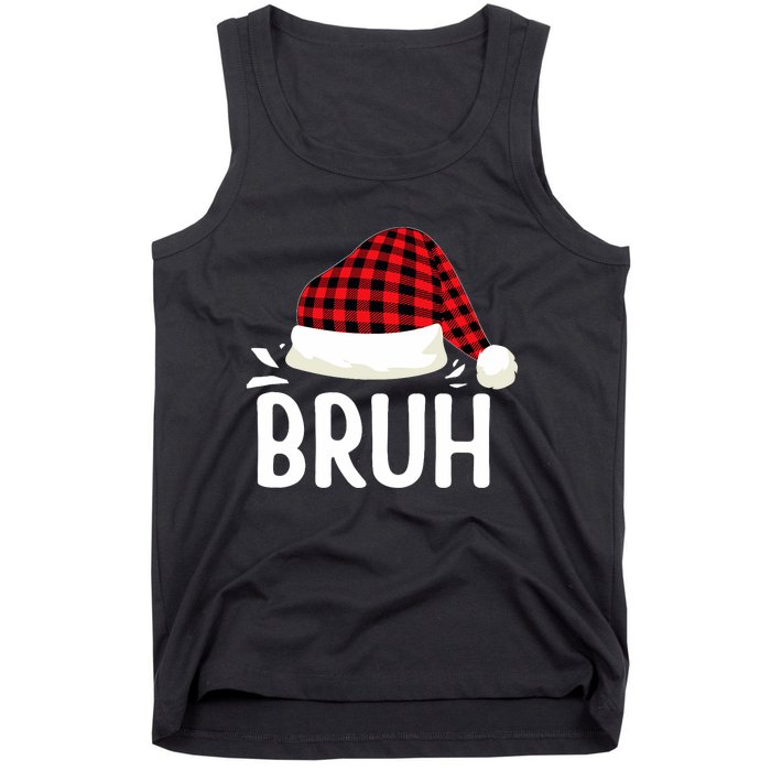 Bruh Christmas Xmas Funny Christmas Pajama Tank Top