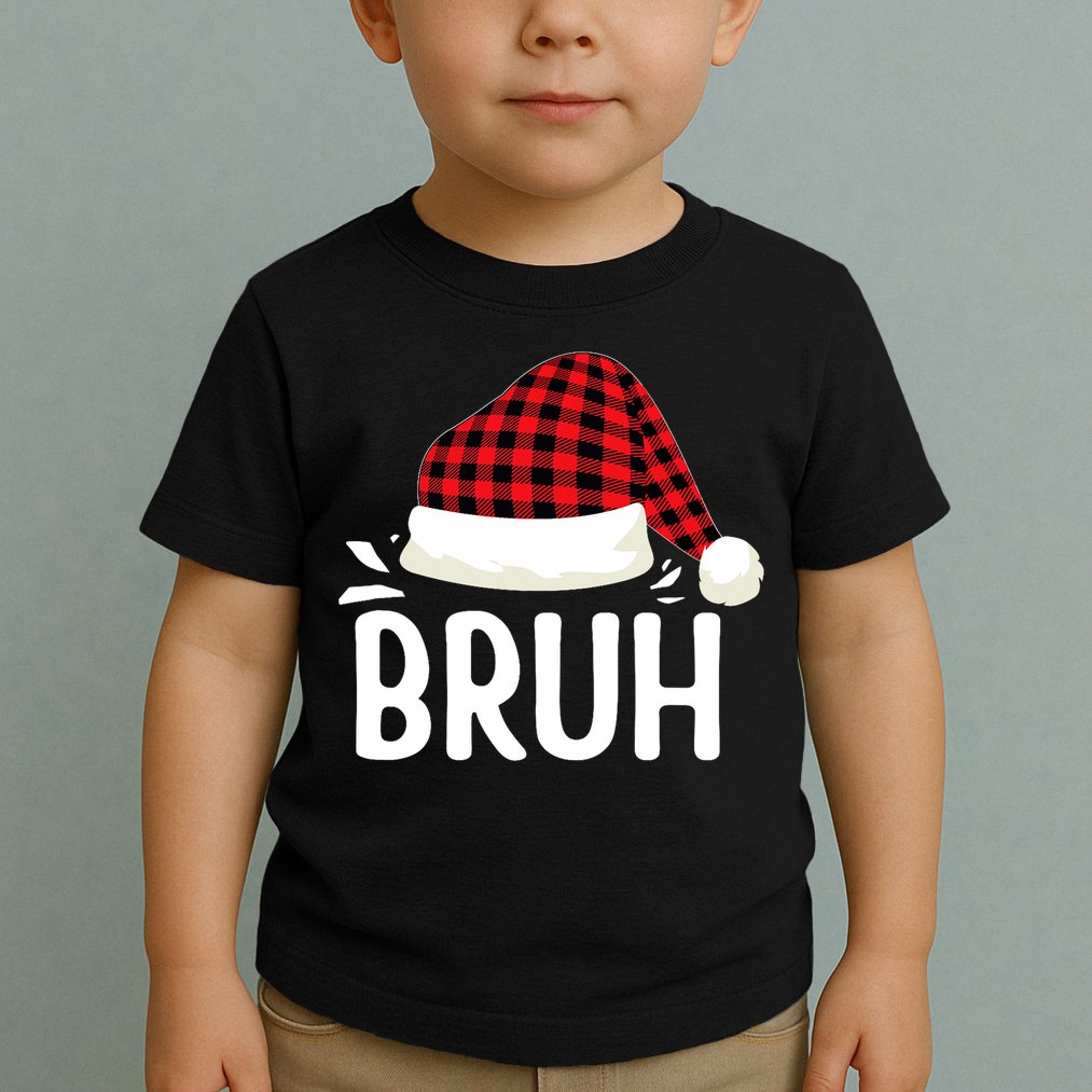 Bruh Christmas Xmas Funny Christmas Pajama Toddler T-Shirt