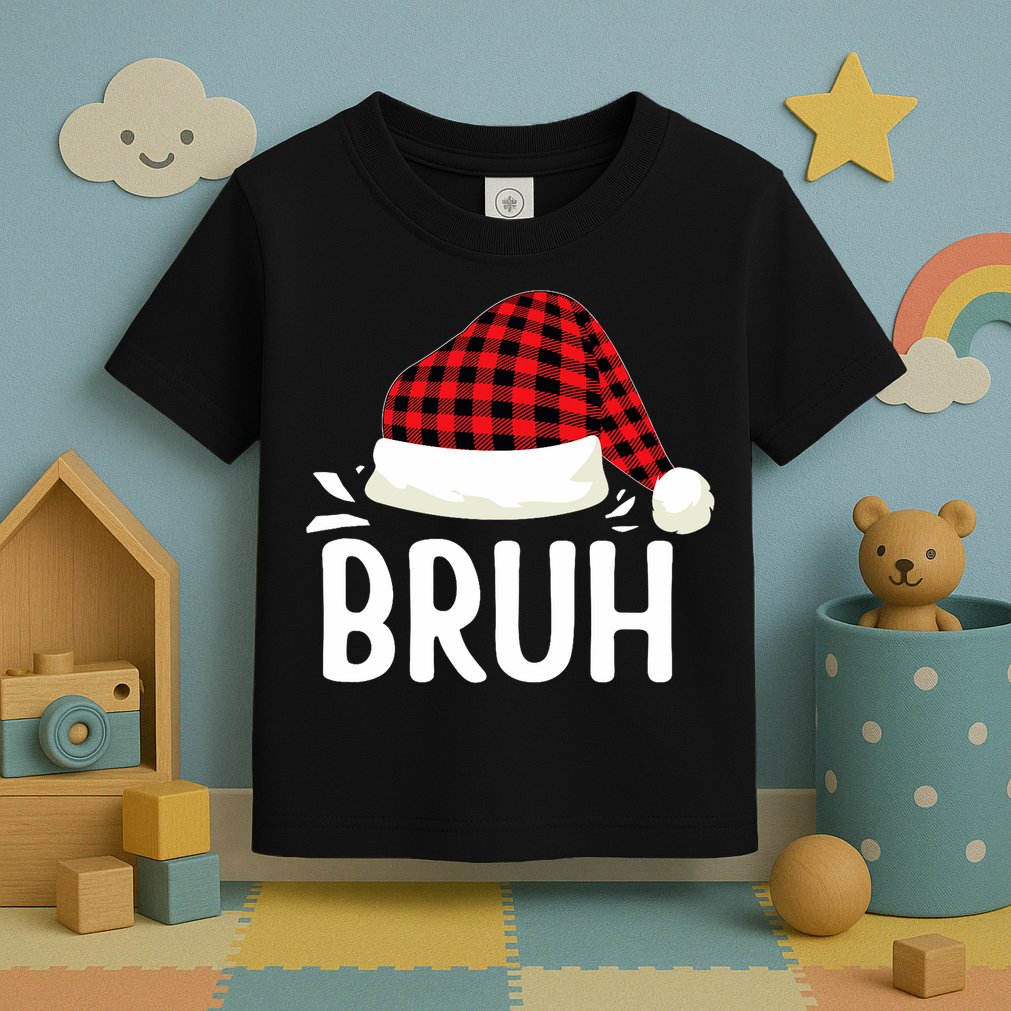 Bruh Christmas Xmas Funny Christmas Pajama Toddler T-Shirt