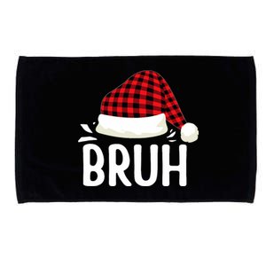 Bruh Christmas Xmas Funny Christmas Pajama Microfiber Hand Towel