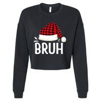 Bruh Christmas Xmas Funny Christmas Pajama Cropped Pullover Crew