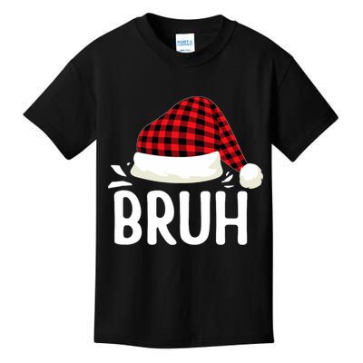 Bruh Christmas Xmas Funny Christmas Pajama Kids T-Shirt