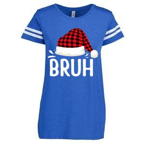 Bruh Christmas Xmas Funny Christmas Pajama Enza Ladies Jersey Football T-Shirt