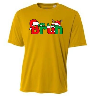 Bruh Christmas Xmas Pajama Cooling Performance Crew T-Shirt