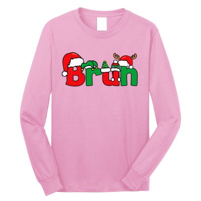 Bruh Christmas Xmas Pajama Long Sleeve Shirt