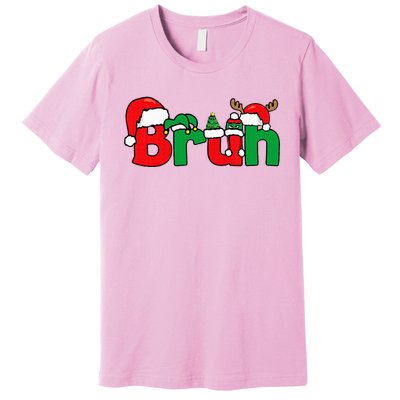 Bruh Christmas Xmas Pajama Premium T-Shirt