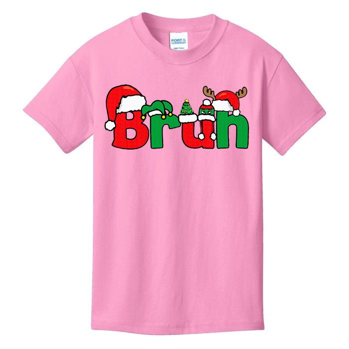 Bruh Christmas Xmas Pajama Kids T-Shirt