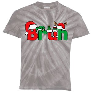 Bruh Christmas Xmas Pajama Kids Tie-Dye T-Shirt