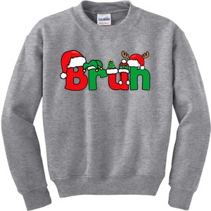 Bruh Christmas Xmas Pajama Kids Sweatshirt