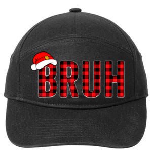 Bruh Christmas Xmas Pajamas Bruh 7-Panel Snapback Hat