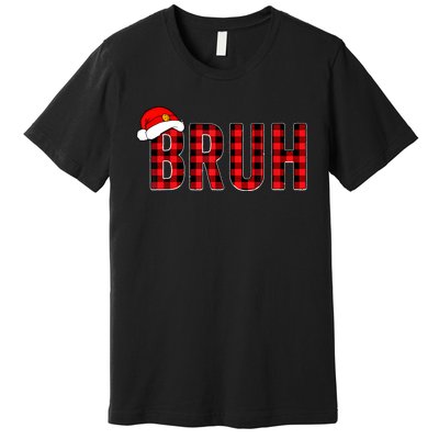 Bruh Christmas Xmas Pajamas Bruh Premium T-Shirt