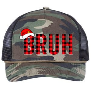 Bruh Christmas Xmas Pajamas Bruh Retro Rope Trucker Hat Cap