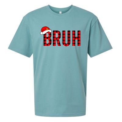 Bruh Christmas Xmas Pajamas Bruh Sueded Cloud Jersey T-Shirt