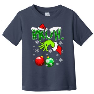 Bruh Christmas Xmas Funny Christmas Toddler T-Shirt