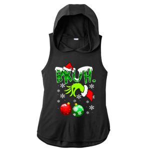 Bruh Christmas Xmas Teens Boy Funny Christmas Ladies PosiCharge Tri-Blend Wicking Draft Hoodie Tank