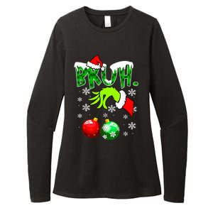 Bruh Christmas Xmas Teens Boy Funny Christmas Womens CVC Long Sleeve Shirt