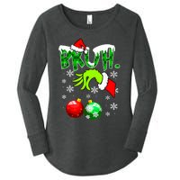 Bruh Christmas Xmas Teens Boy Funny Christmas Women's Perfect Tri Tunic Long Sleeve Shirt