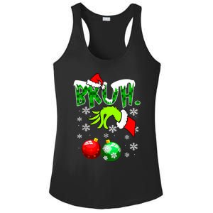 Bruh Christmas Xmas Teens Boy Funny Christmas Ladies PosiCharge Competitor Racerback Tank