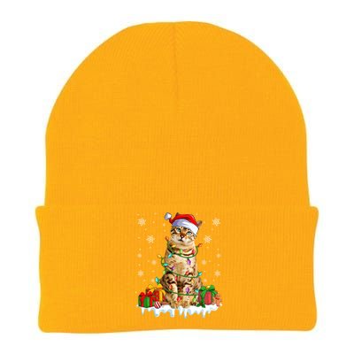 Bengal Cat Xmas Light Christmas Kitten Lover Cool Gift Knit Cap Winter Beanie