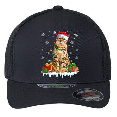 Bengal Cat Xmas Light Christmas Kitten Lover Cool Gift Flexfit Unipanel Trucker Cap