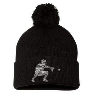 Baseball Catcher Y.O.U.T.H Pom Pom 12in Knit Beanie