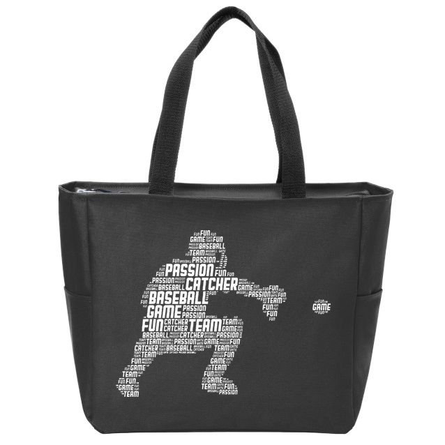 Baseball Catcher Y.O.U.T.H Zip Tote Bag
