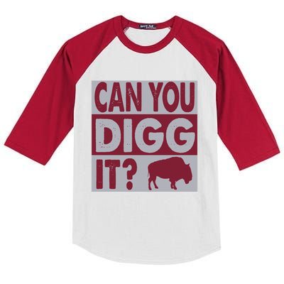 Buffalo Can You Digg It Great Football Fans Lovers Gift Kids Colorblock Raglan Jersey