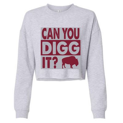 Buffalo Can You Digg It Great Football Fans Lovers Gift Cropped Pullover Crew