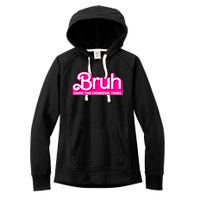 Bruh Charge Your Chromebook Thanks Pink Funny Teacher School Women's Fleece Hoodie