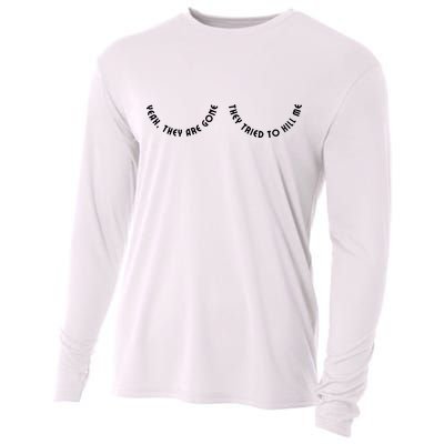 Breast Cancer Yeah They Are Gone They Tried To Kill Me Cooling Performance Long Sleeve Crew