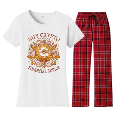 Buy Crypto Yes This Is A Financial Advice Women's Flannel Pajama Set