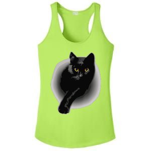 Black Cat Yellow Eyes Cats Tee Gift Ladies PosiCharge Competitor Racerback Tank