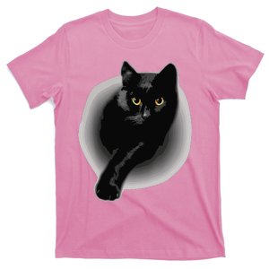 Black Cat Yellow Eyes Cats Tee Gift T-Shirt