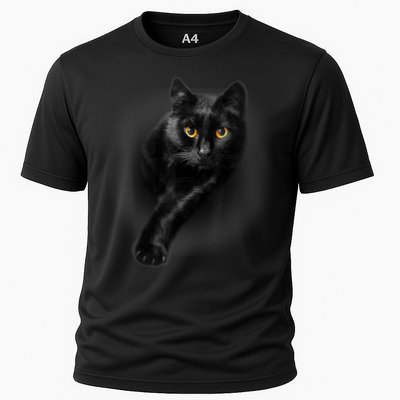 Black Cat Yellow Eyes TShirt Cats Tee Shirt Performance Shirt